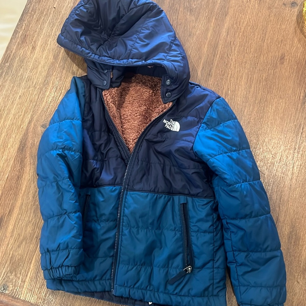 Kids size 10/12 North Face Jacket, reversible